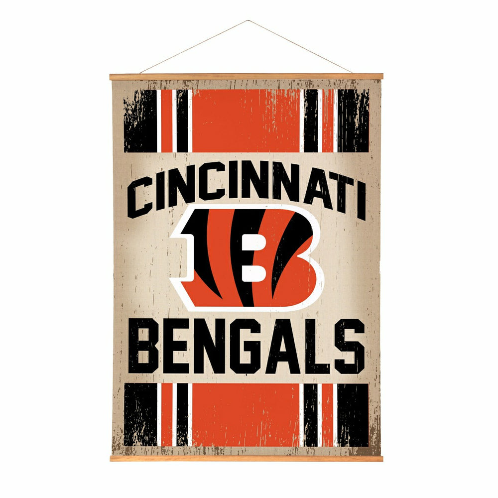 Cincinnati Bengals, Canvas Wall Tapestry, Large, 54x36, NFL, Home