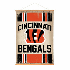 Cincinnati Bengals, Canvas Wall Tapestry, Large, 54x36, NFL, Home