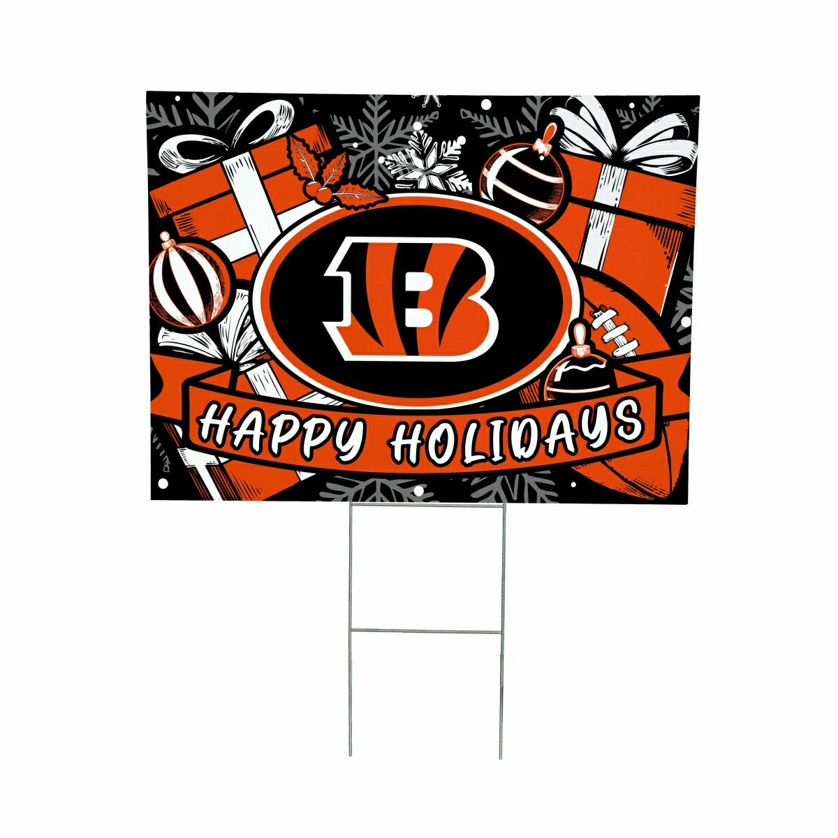 Cincinnati Bengals Yard Sign, Holiday, NFL, Home