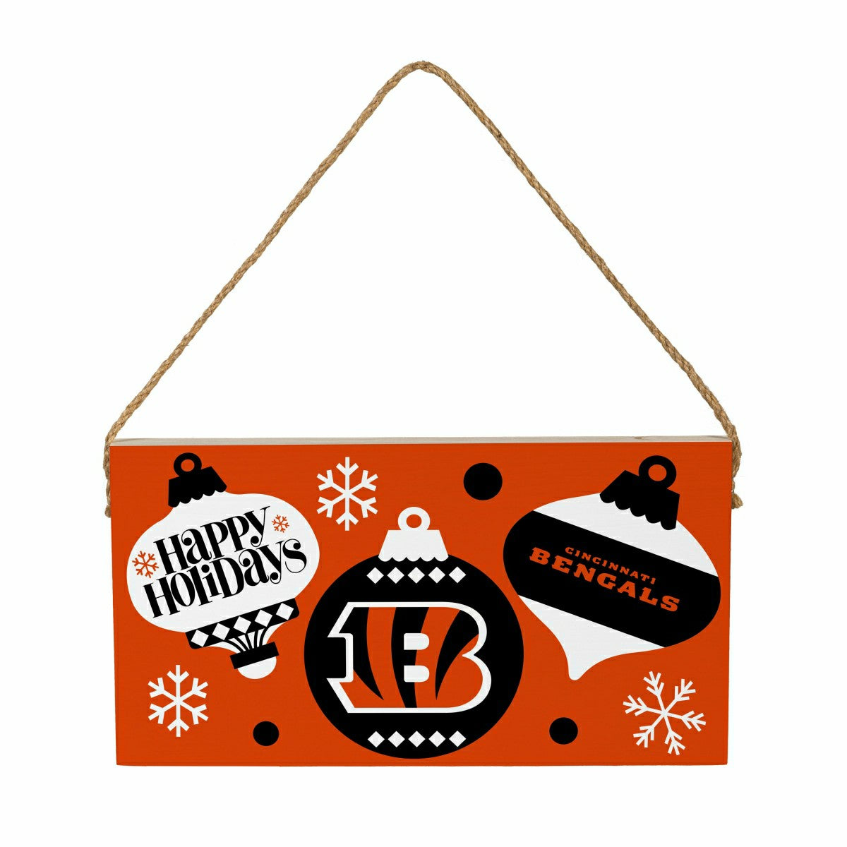 Cincinnati Bengals Holiday Wood Wall Sign, 6x11, NFL, Home