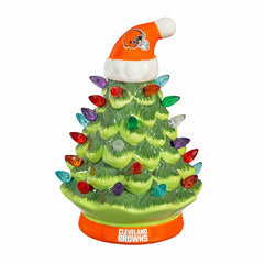 8" LED Ceramic Christmas Tree, Cleveland Browns, NFL, Home