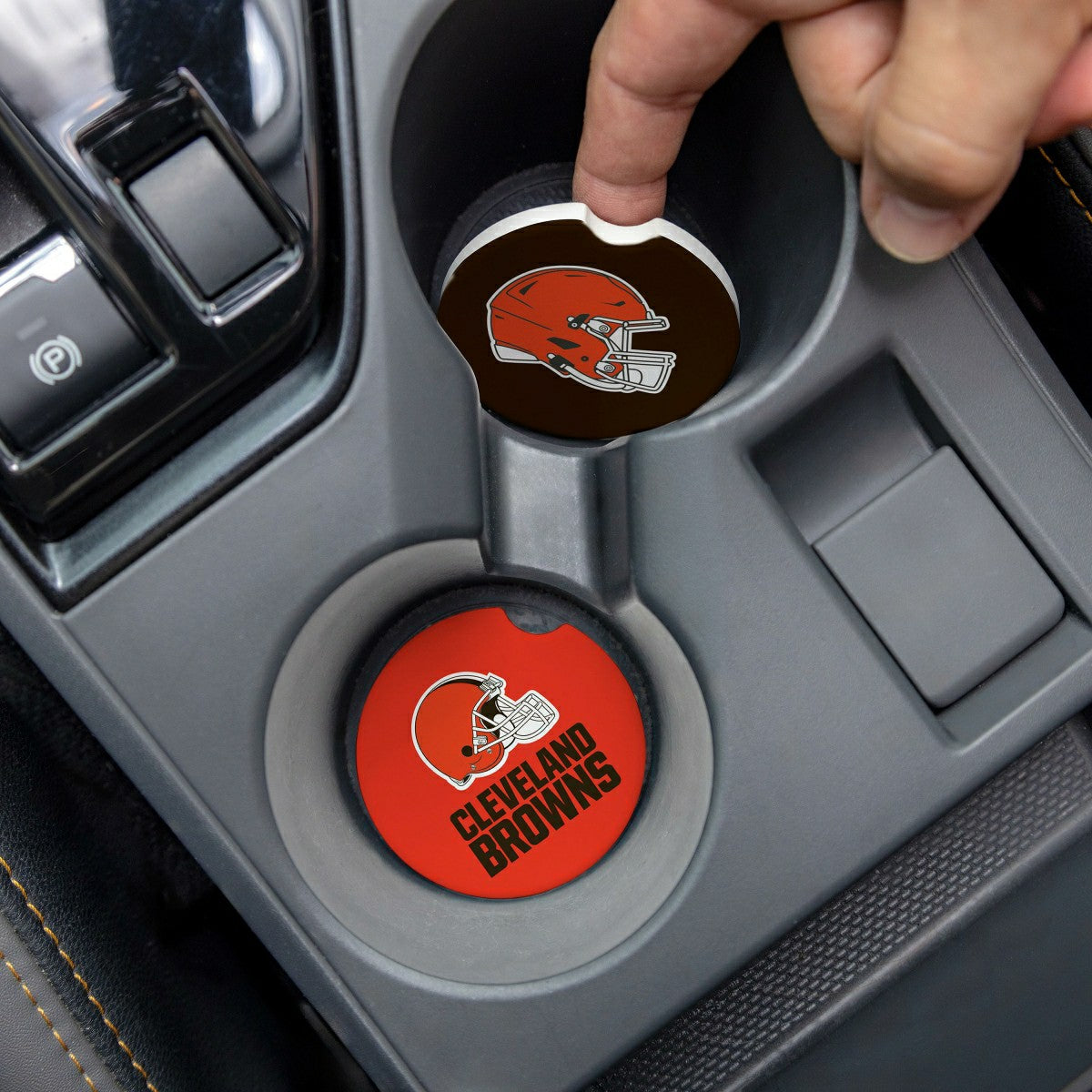 Cleveland Browns Car Coaster Set, 2pc, NFL