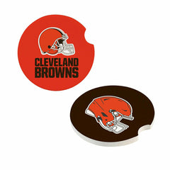 Cleveland Browns Car Coaster Set, 2pc, NFL