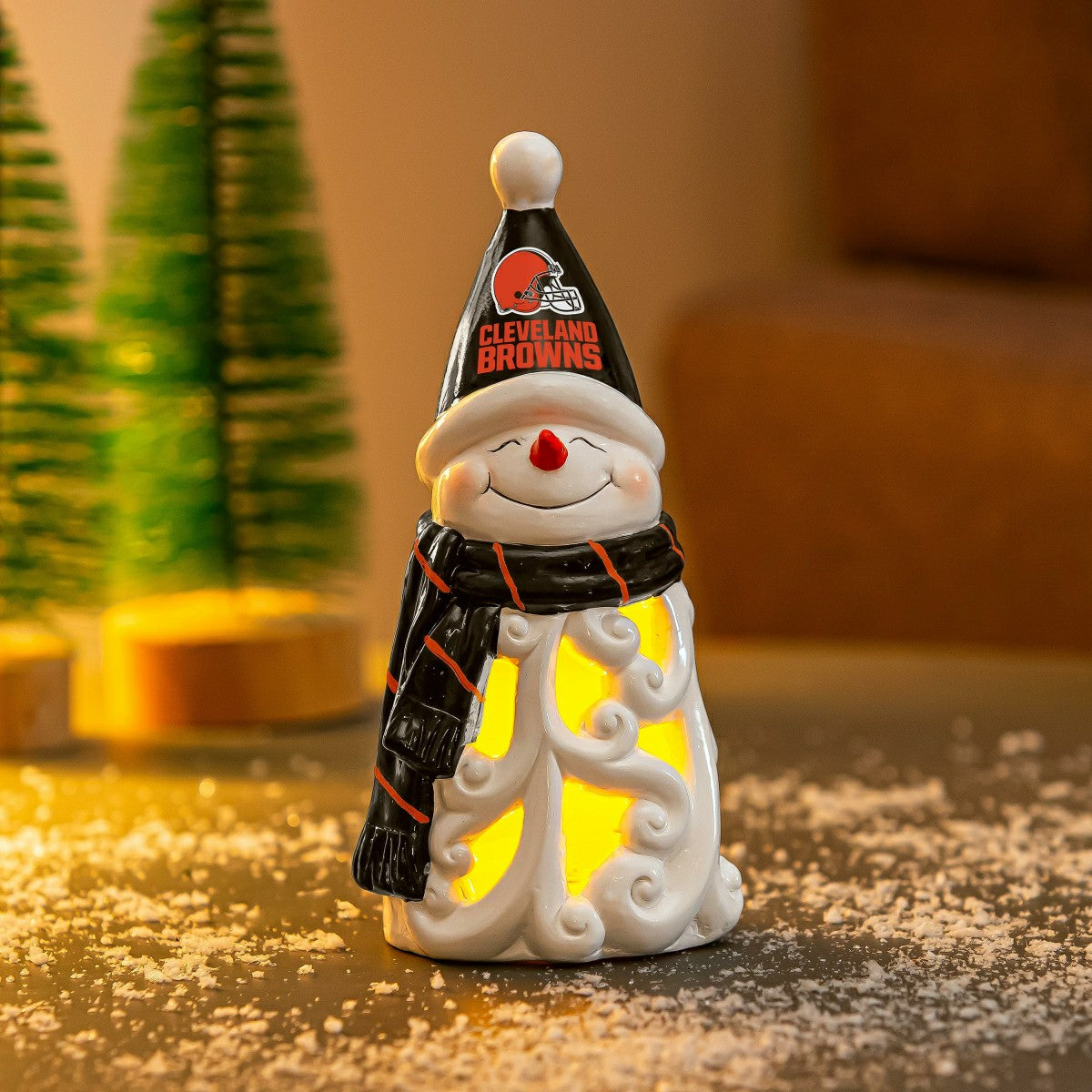 Cleveland Browns Snowman LED Statuary, 8", NFL, Home