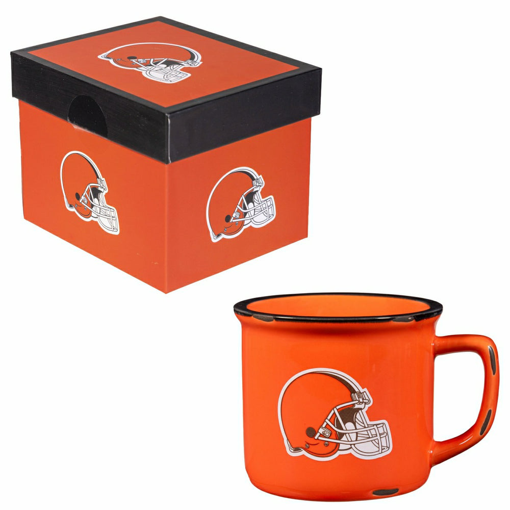 Cleveland Browns Ceramic Camp Cup with Enamel Finish, 14oz, NFL