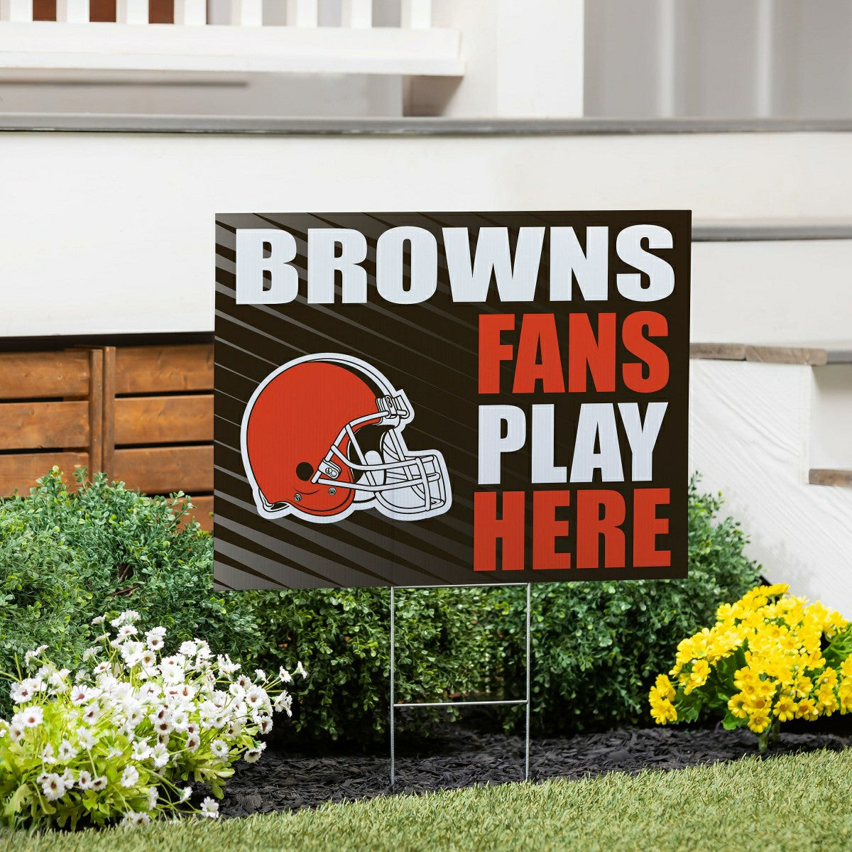 Cleveland Browns Coroplast Yard Sign "Fans Play Here", NFL, Home
