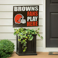 Cleveland Browns Coroplast Yard Sign "Fans Play Here", NFL, Home