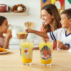 Cleveland Browns 16oz Glass pint, Set of 2, NFL, Home