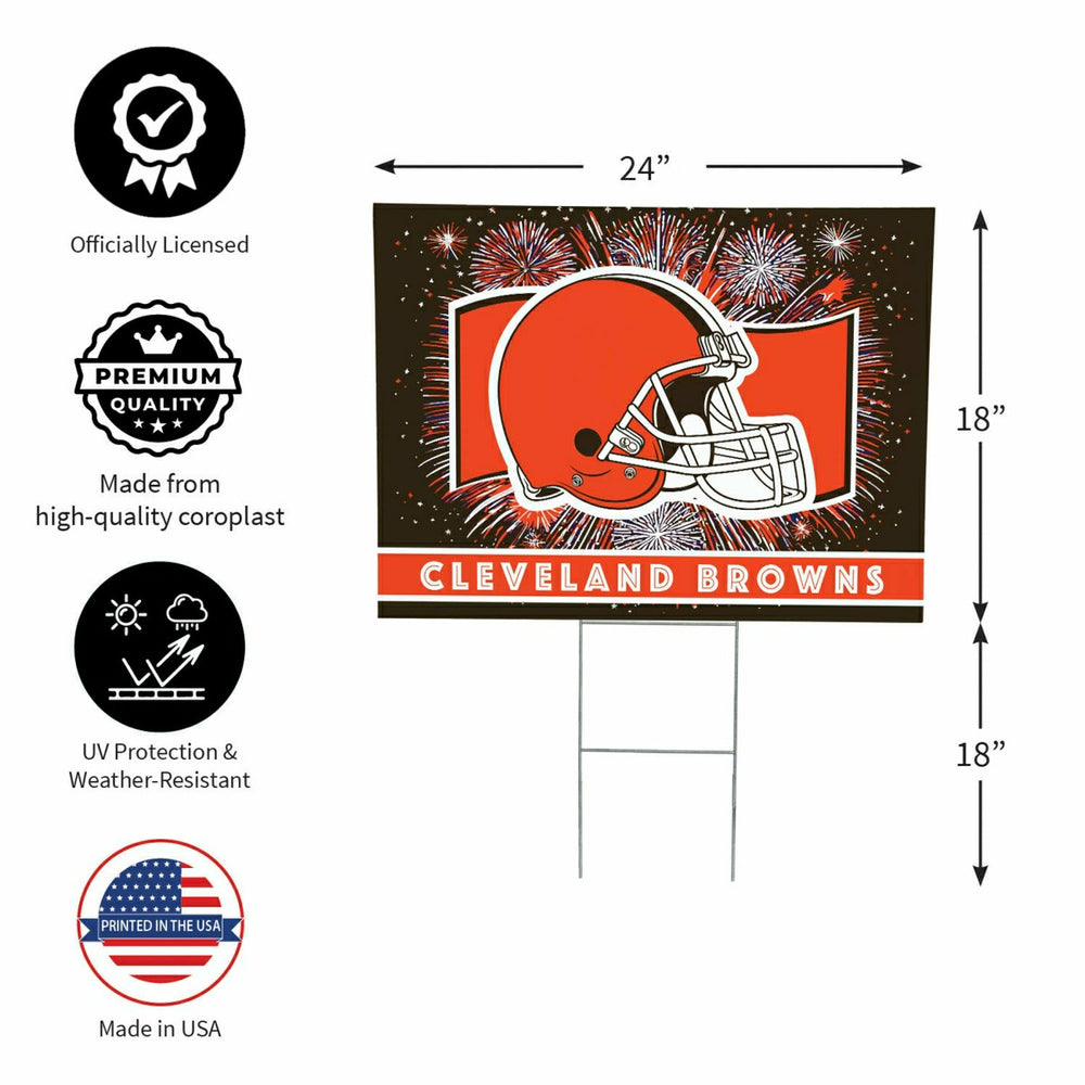 Cleveland Browns Yard Sign, Patriotic, NFL, Home