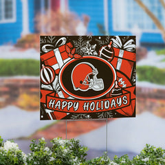 Cleveland Browns Yard Sign, Holiday, NFL, Home