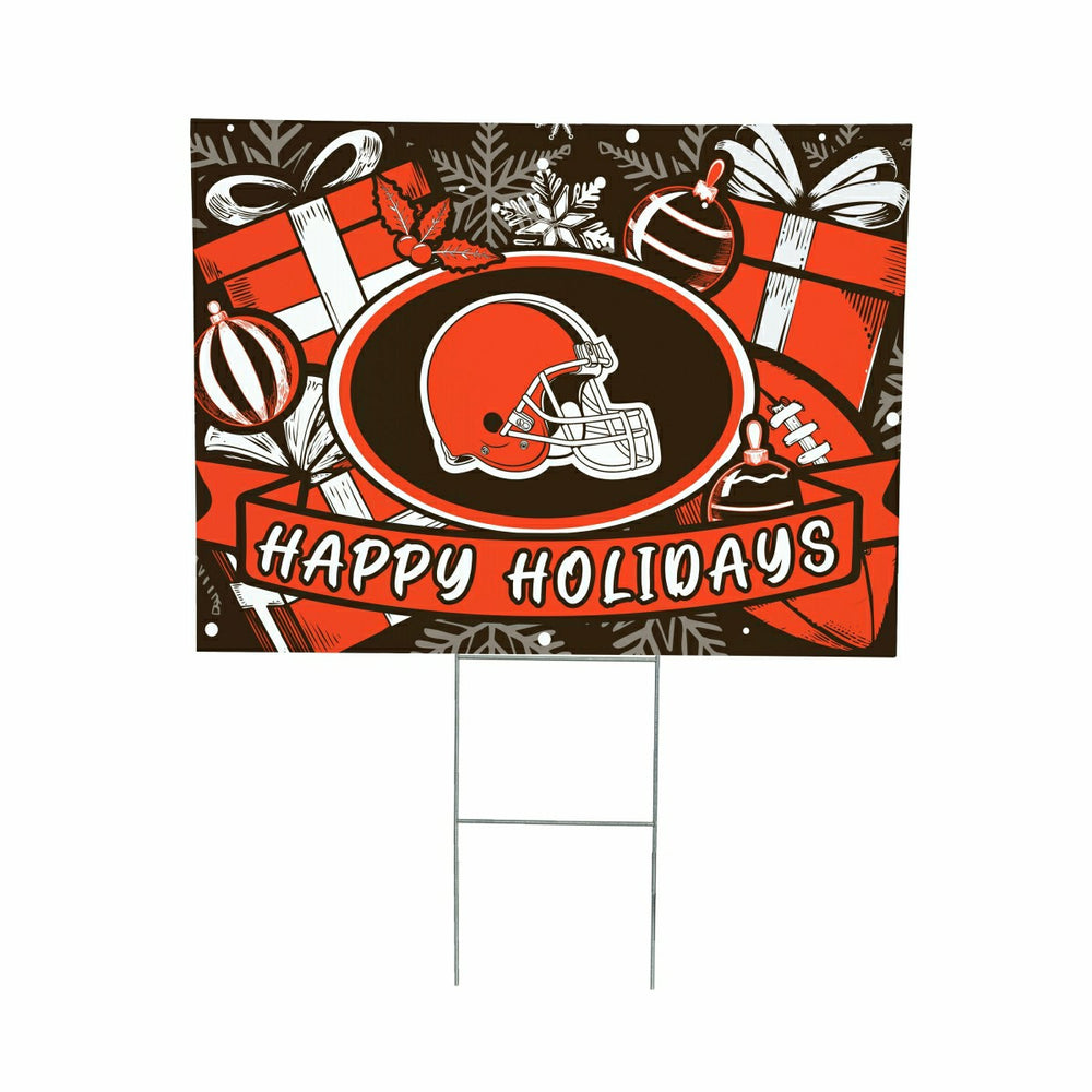 Cleveland Browns Yard Sign, Holiday, NFL, Home