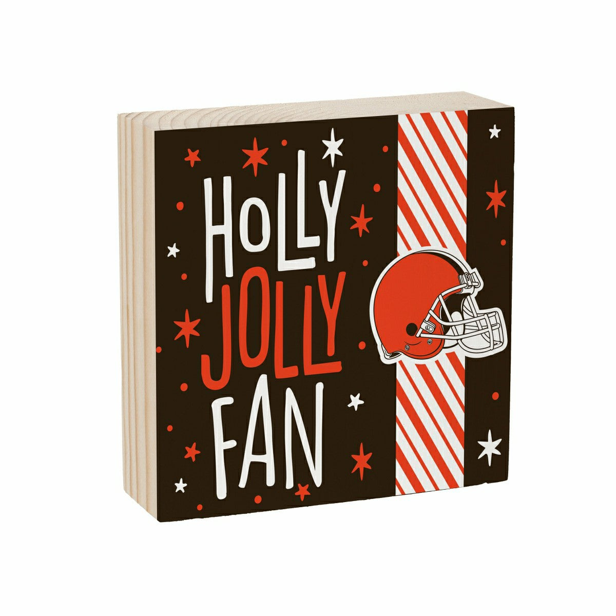 Cleveland Browns Block, Holiday, 6x6, NFL, Home