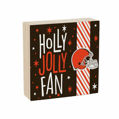 Cleveland Browns Block, Holiday, 6x6, NFL, Home