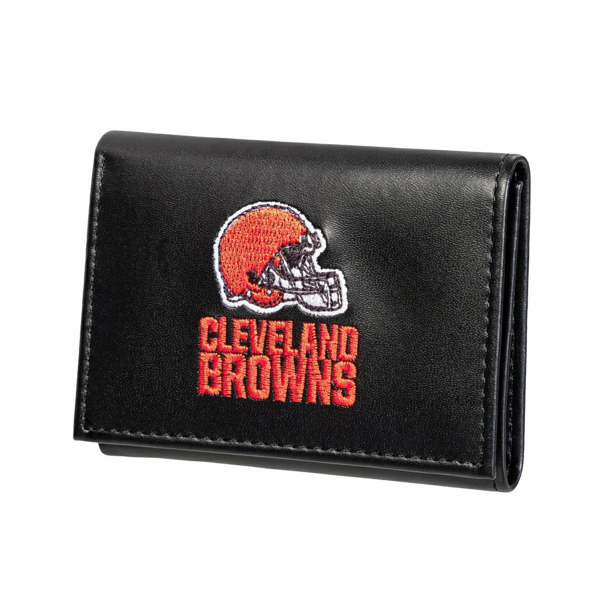 Cleveland Browns Black Tri-Fold Embroidered Wallet w/ RFID Blocking, NFL, Home