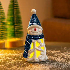 Dallas Cowboys Snowman LED Statuary, 8", NFL, Home