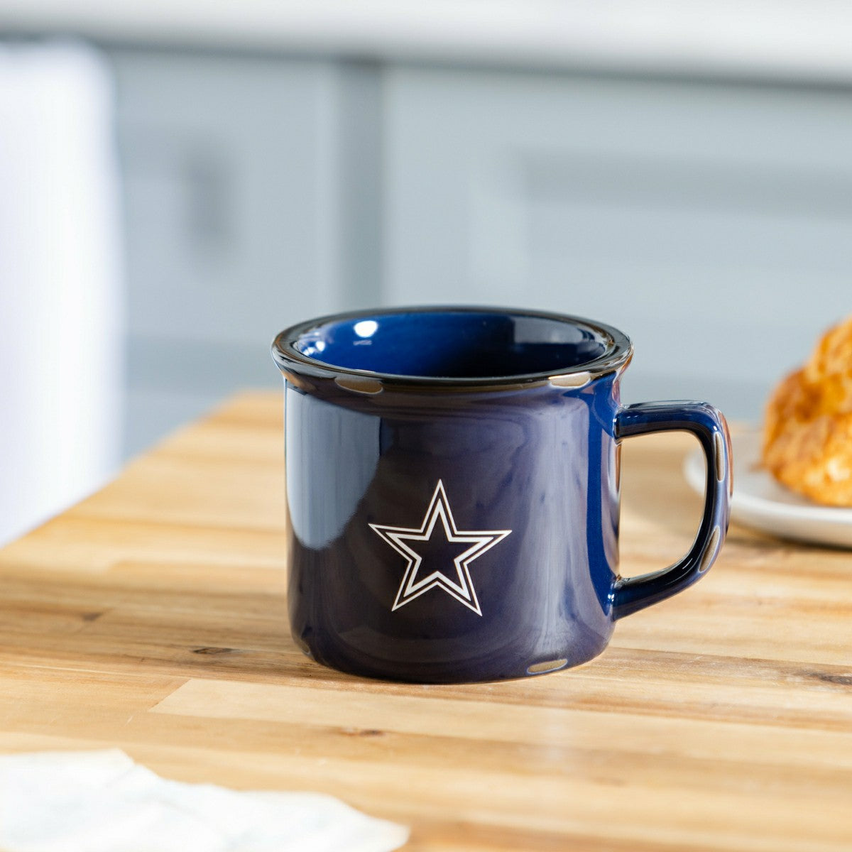 Dallas Cowboys Ceramic Camp Cup with Enamel Finish, 14oz, NFL