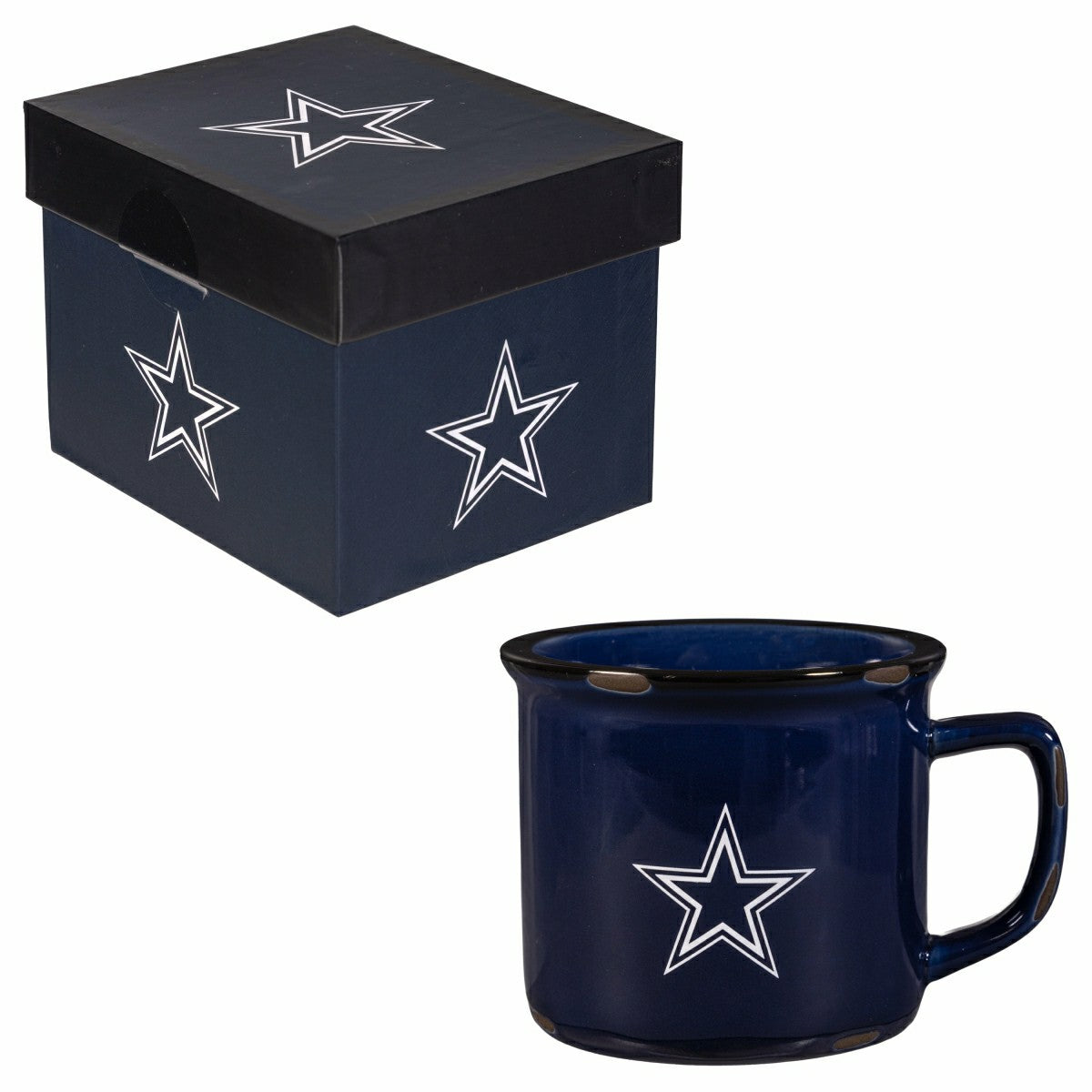 Dallas Cowboys Ceramic Camp Cup with Enamel Finish, 14oz, NFL