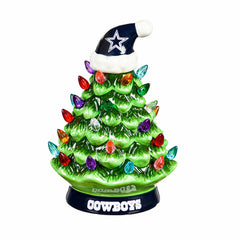8" LED Ceramic Christmas Tree, Dallas Cowboys, NFL, Home