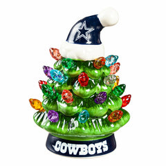 4" Mini LED Tabletop Christmas Tree, Set of 2, Dallas Cowboys, NFL, Home