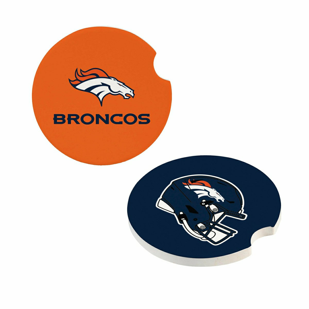 Denver Broncos Car Coaster Set, 2pc, NFL