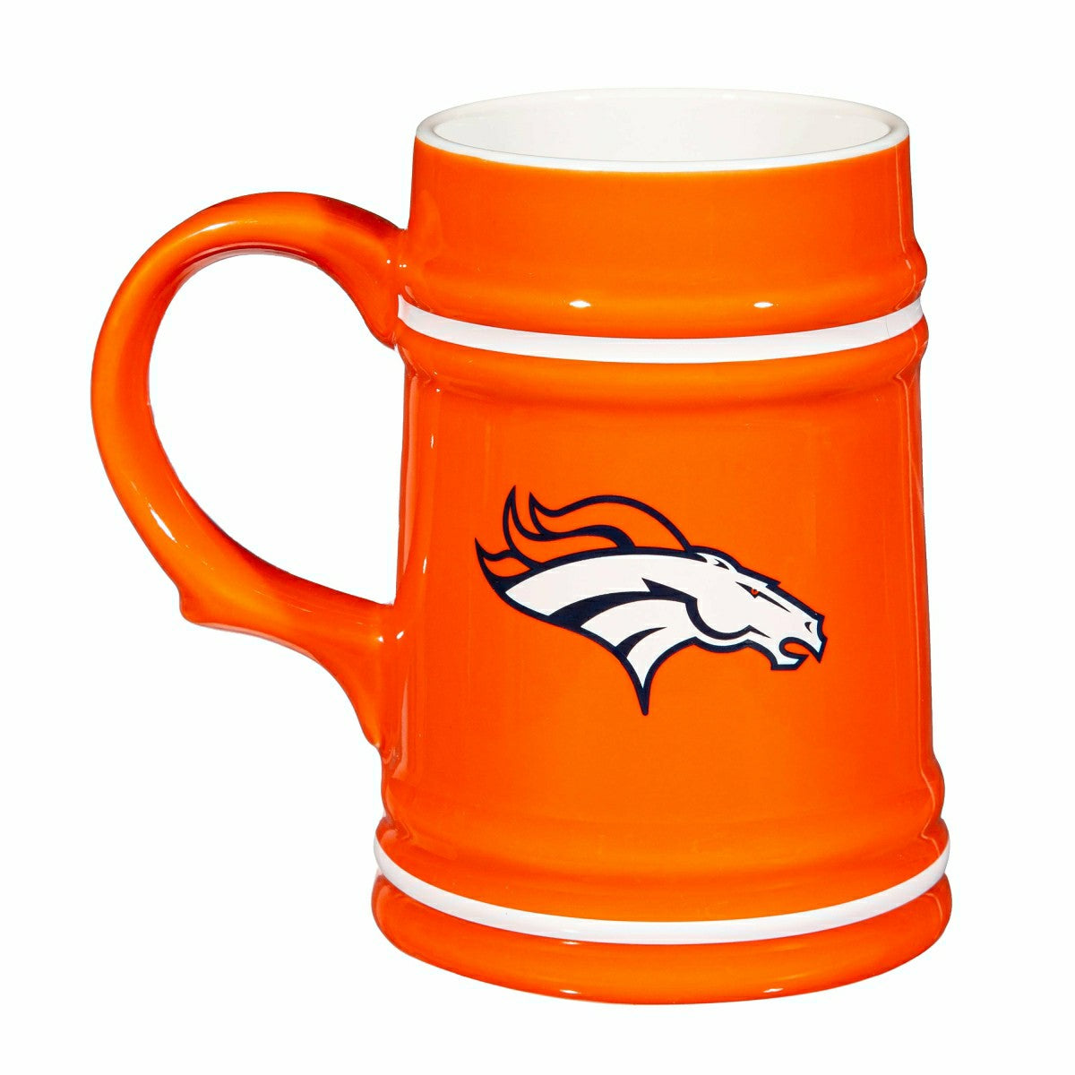 Denver Broncos Ceramic Stein Cup, 24oz, NFL, Home