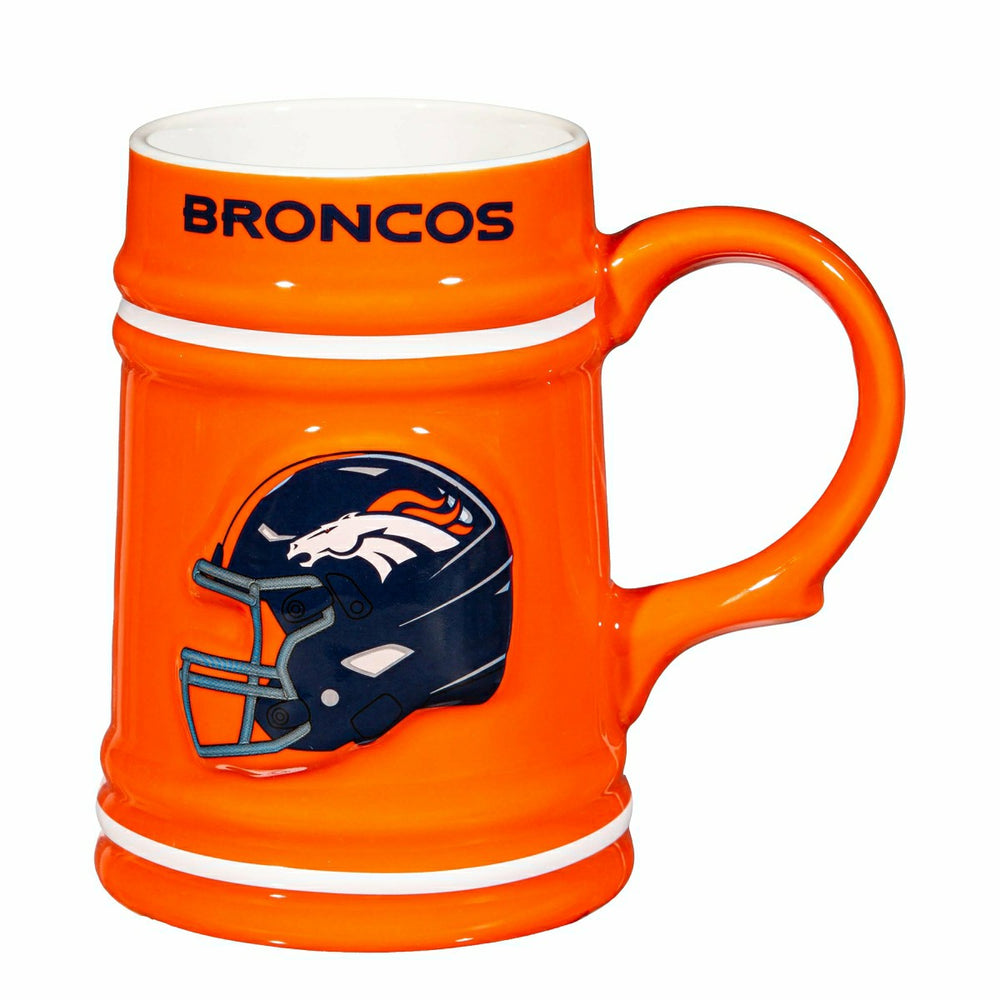 Denver Broncos Ceramic Stein Cup, 24oz, NFL, Home