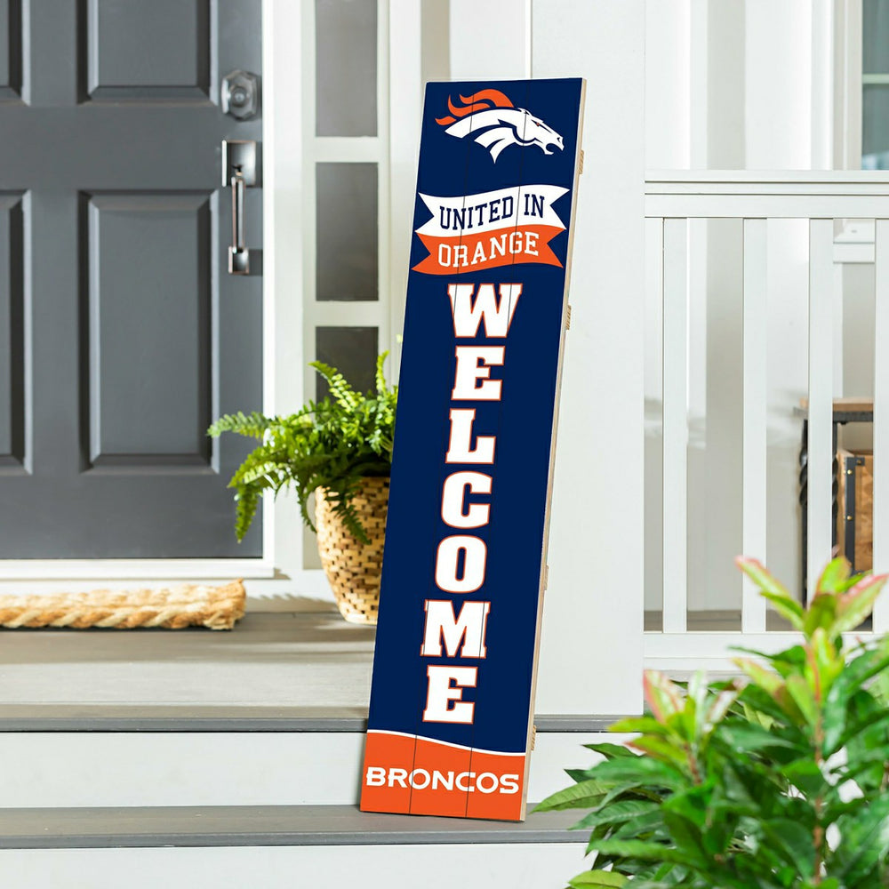 Denver Broncos Large Single Sided Leaner, 46", NFL, Home