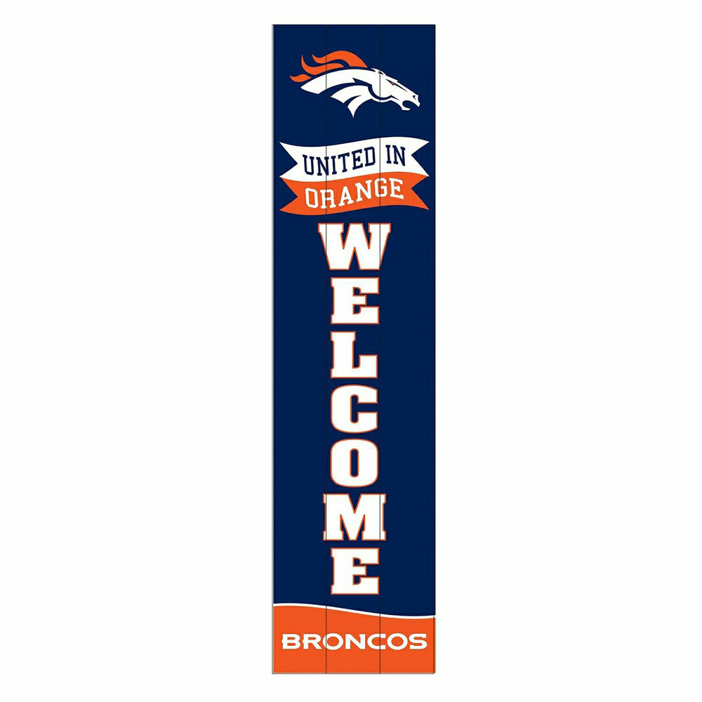 Denver Broncos Large Single Sided Leaner, 46", NFL, Home