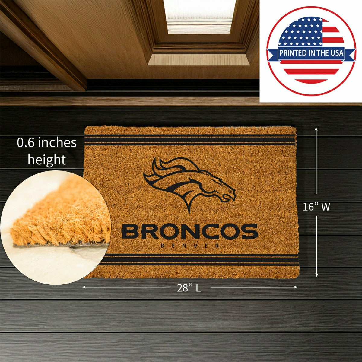 Denver Broncos, Coir Mat 1C, NFL