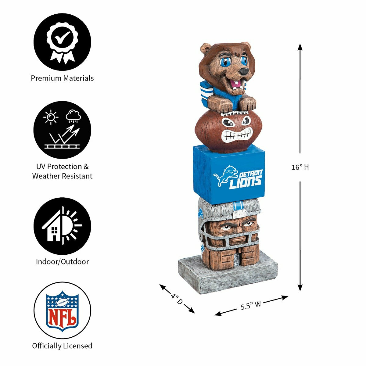 Team Garden Statue, Detroit Lions, NFL, Home