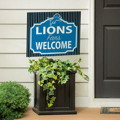 Detroit Lions Coroplast Yard Sign, "Fans Welcome", NFL, Home