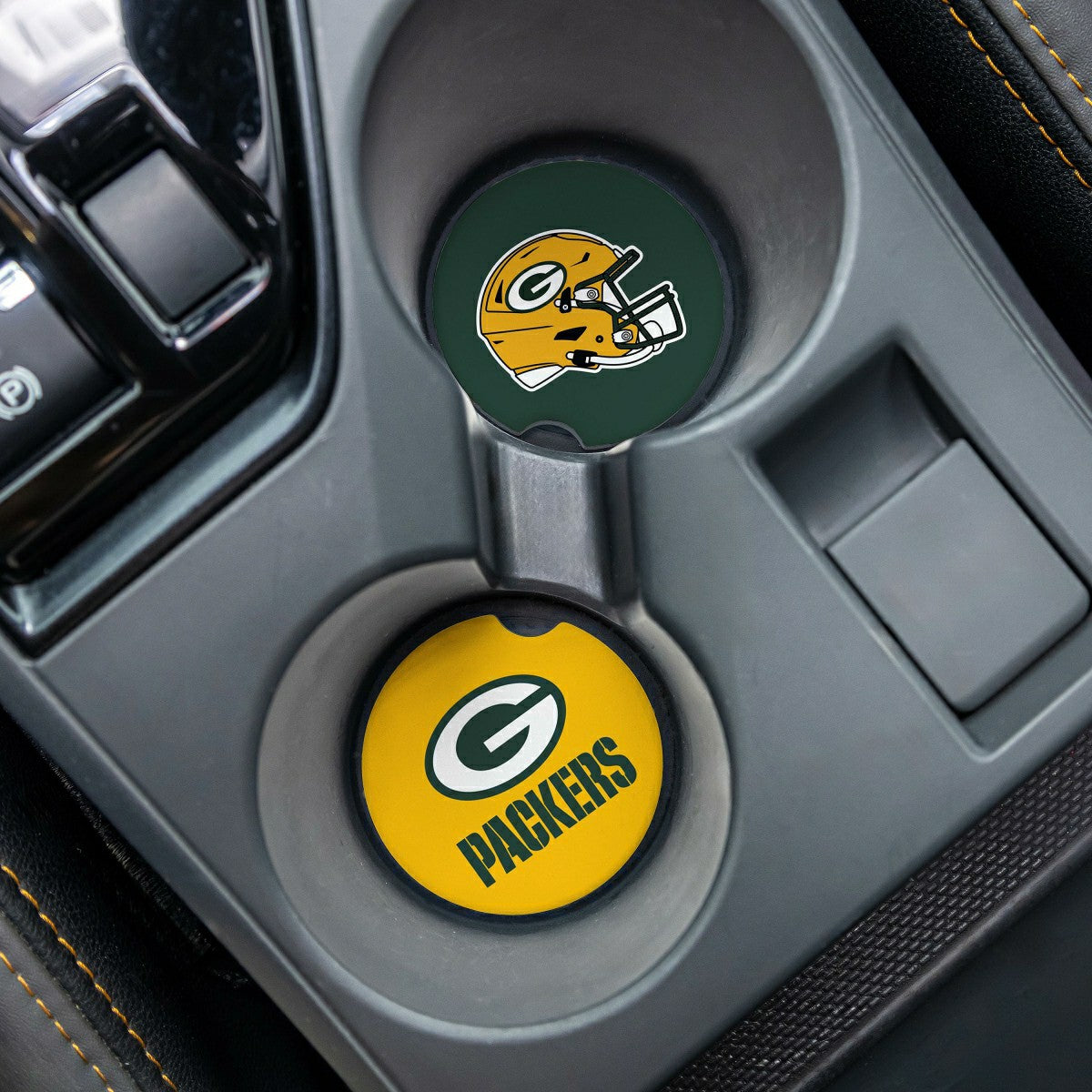 Green Bay Packers Car Coaster Set, 2pc, NFL
