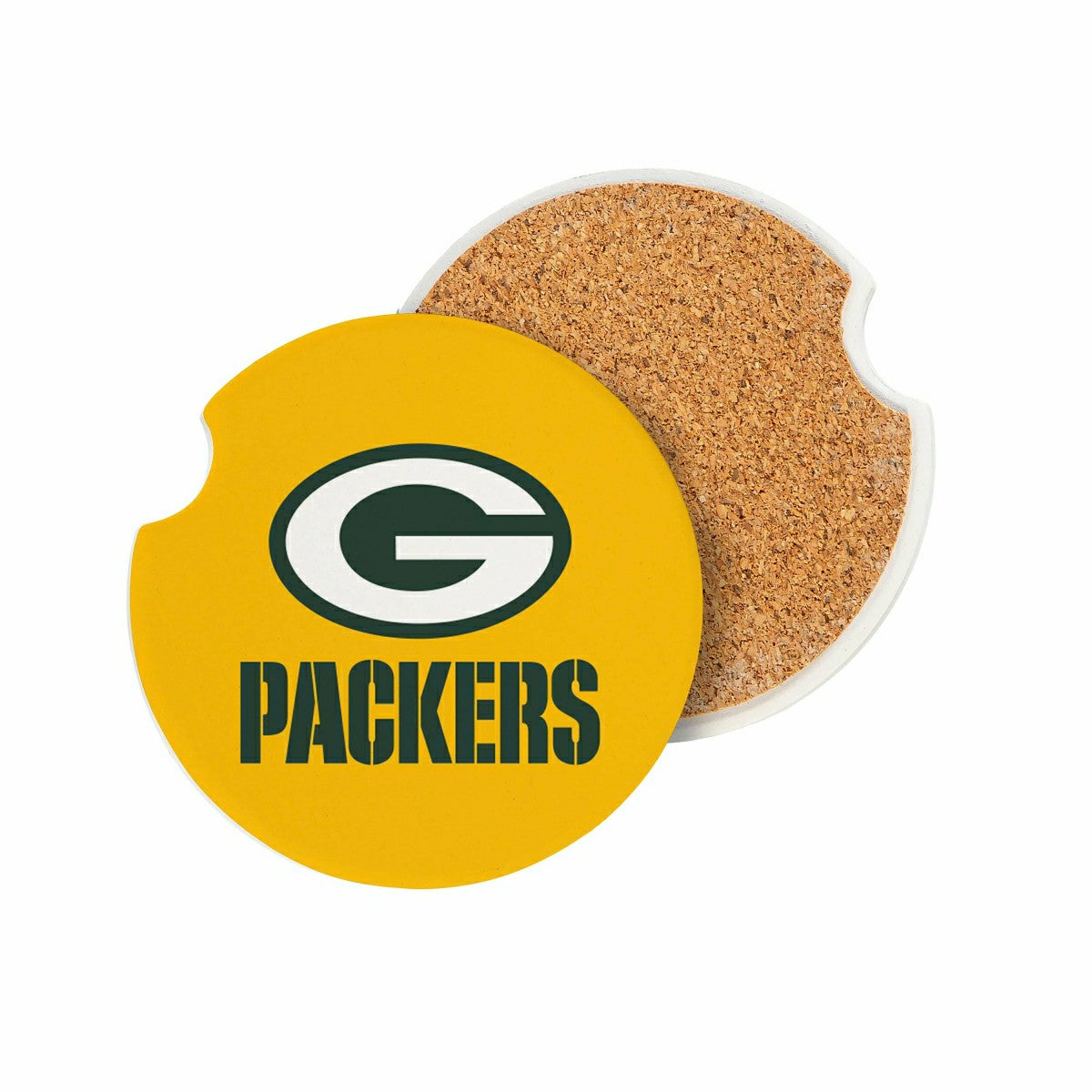 Green Bay Packers Car Coaster Set, 2pc, NFL