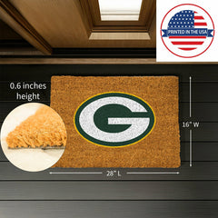 Coir Mat, 16"x28", Green Bay Packers, NFL