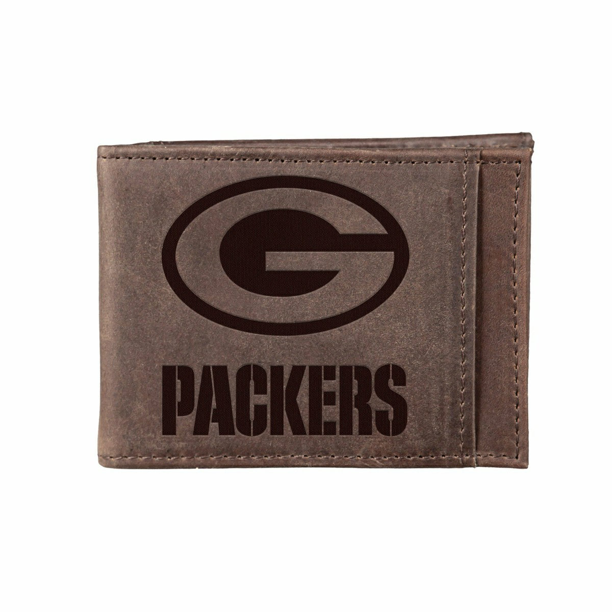 Front Pocket Wallet w/ RFID Blocking, Green Bay Packers, Brown, NFL, Home