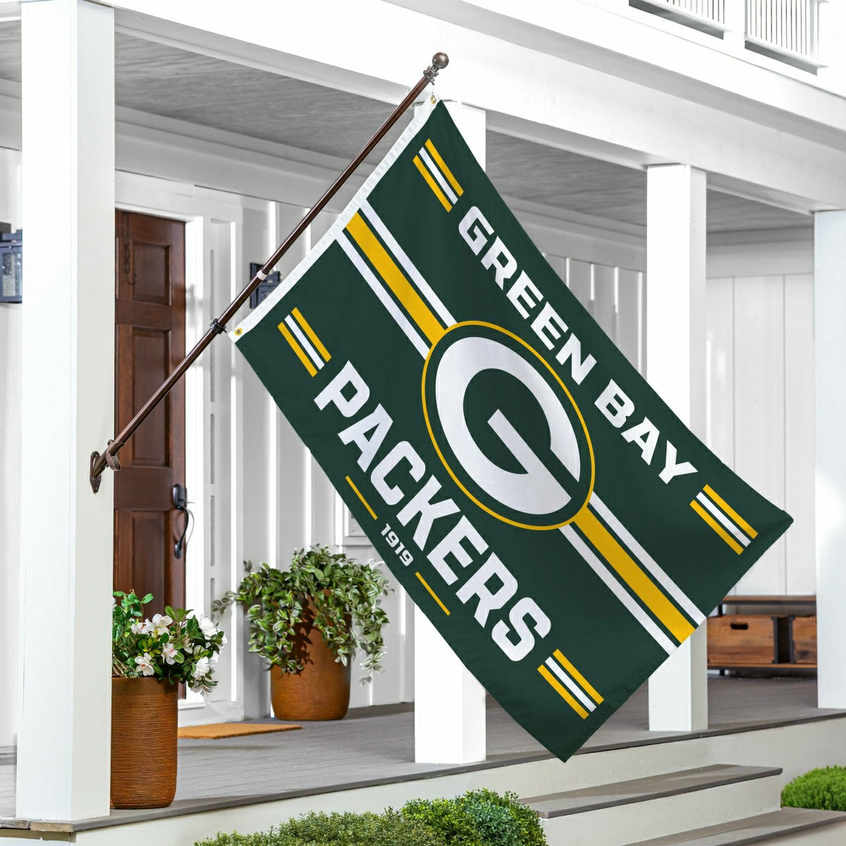 Green Bay Packers Single Sided Estate Flag with 2 Grommets, 3'x5', NFL, Home