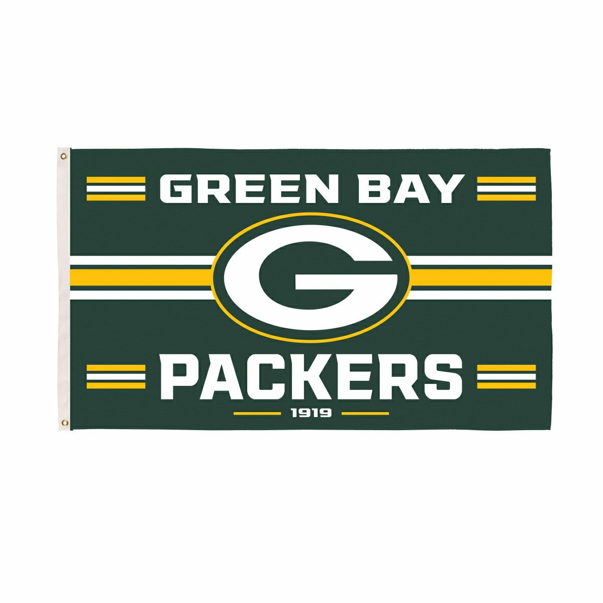 Green Bay Packers Single Sided Estate Flag with 2 Grommets, 3'x5', NFL, Home