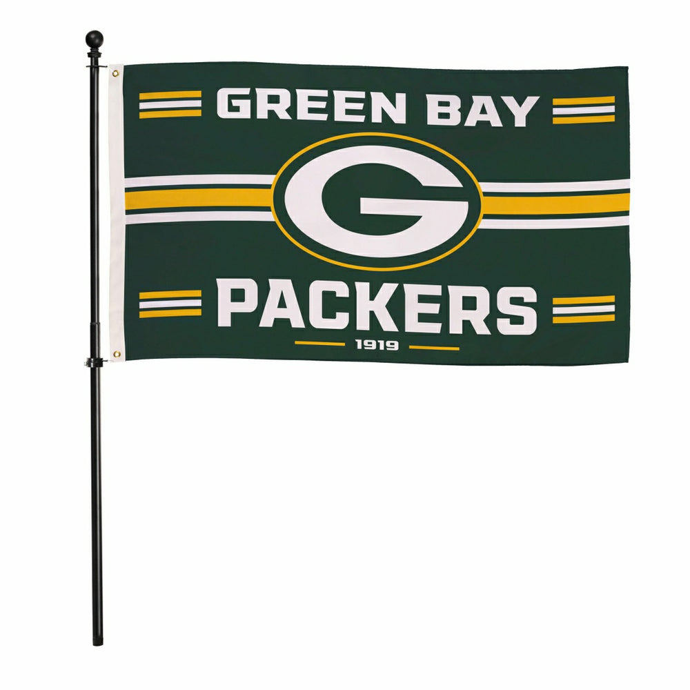 Green Bay Packers Single Sided Estate Flag with 2 Grommets, 3'x5', NFL, Home