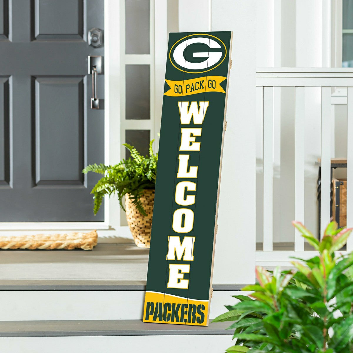 Green Bay Packers Large Single Sided Leaner, 46", NFL, Home