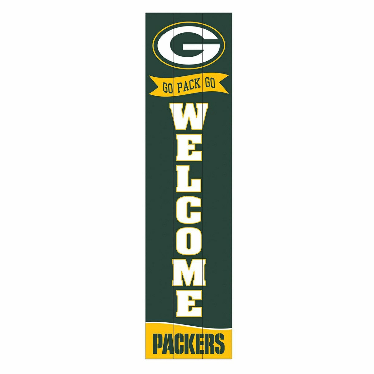 Green Bay Packers Large Single Sided Leaner, 46", NFL, Home