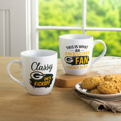 Green Bay Packers, Ceramic Cup O'Java 17oz Gift Set, NFL, Home