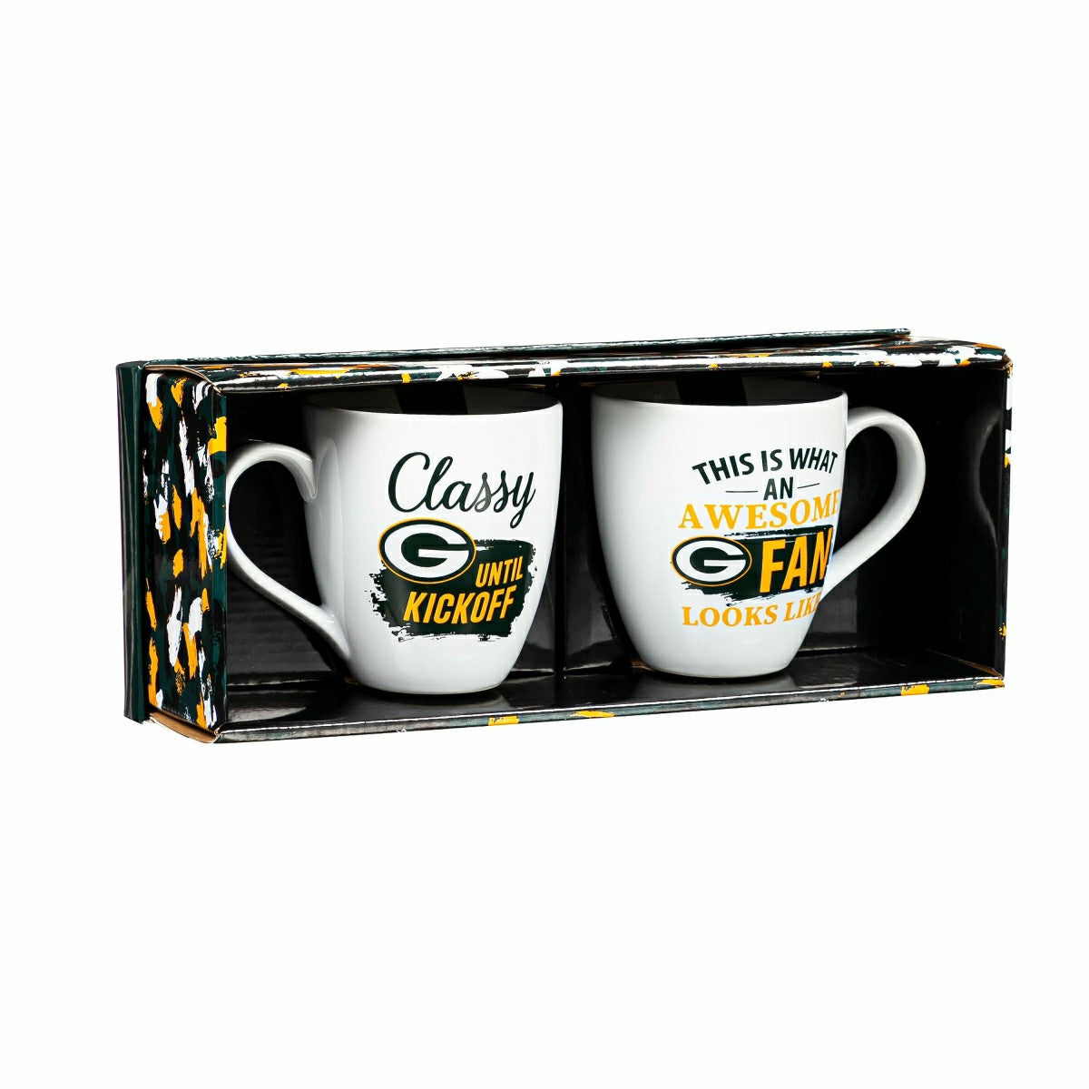 Green Bay Packers, Ceramic Cup O'Java 17oz Gift Set, NFL, Home