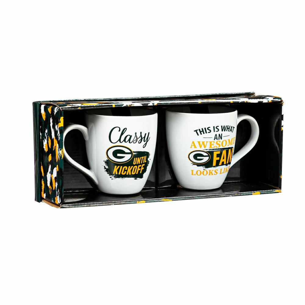 Green Bay Packers, Ceramic Cup O'Java 17oz Gift Set, NFL, Home