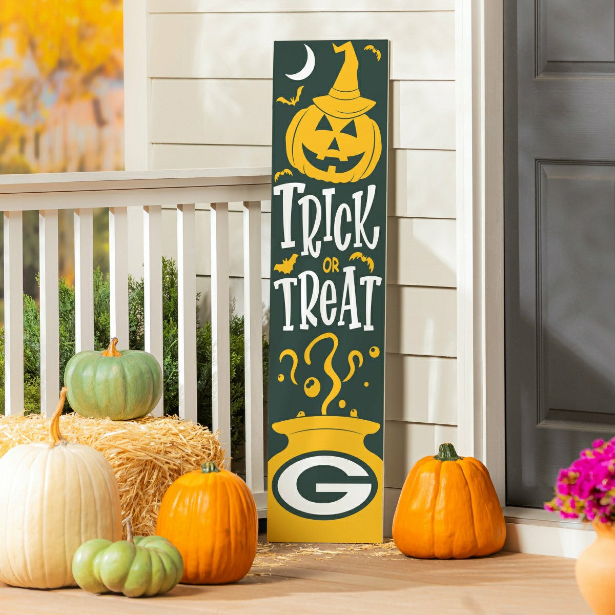 47" Double Sided Leaner, Green Bay Packers, Halloween, NFL, Home