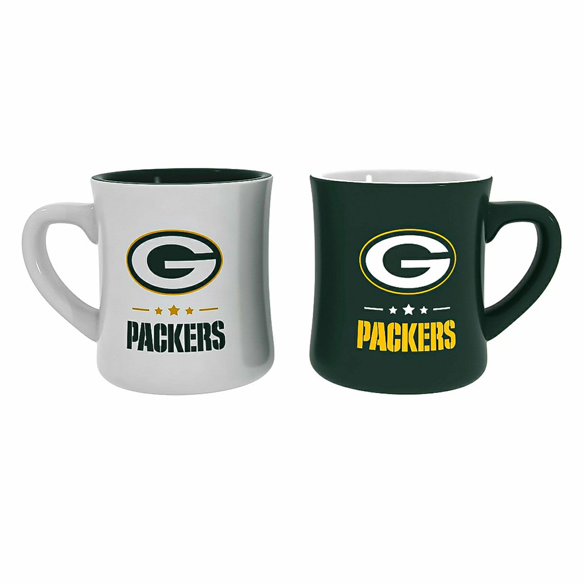 Green Bay Packers 10oz Ceramic Cup Set, 2pc, NFL