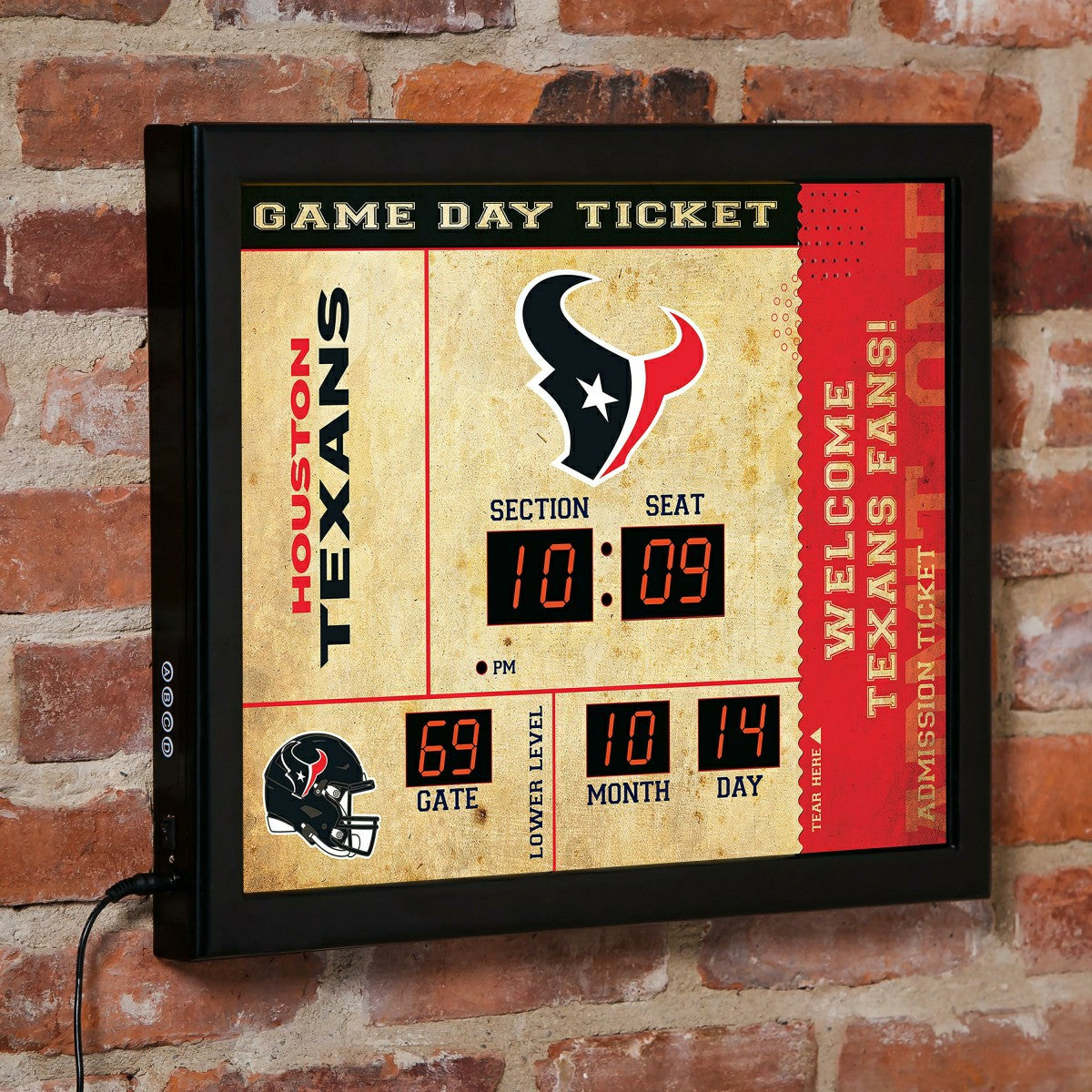 Scoreboard Wall Clock, Houston Texans, NFL, Home