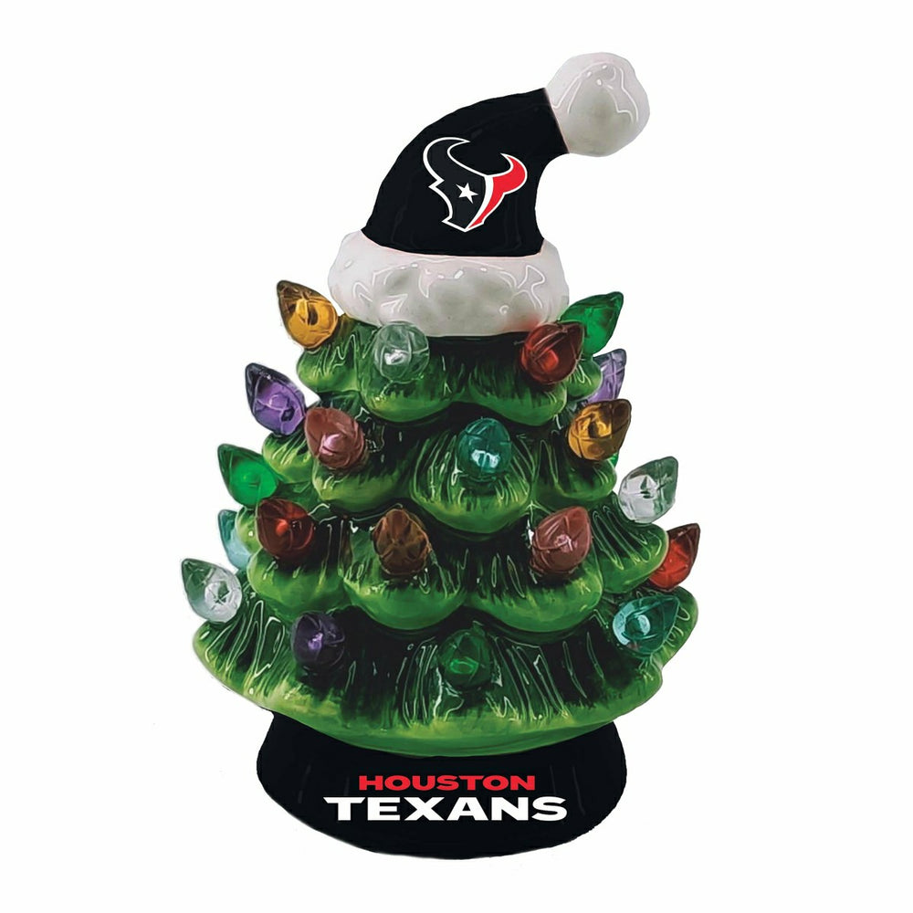 8" LED Ceramic Christmas Tree, Houston Texans, NFL, Home