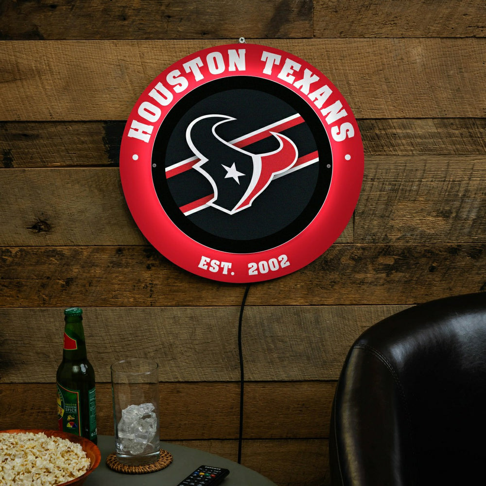 Houston Texans, Metal Lite, Round, NFL
