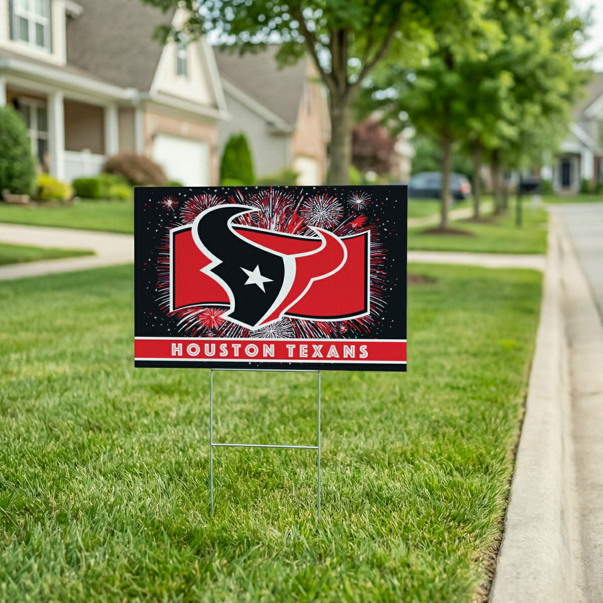 Houston Texans Yard Sign, Patriotic, NFL, Home