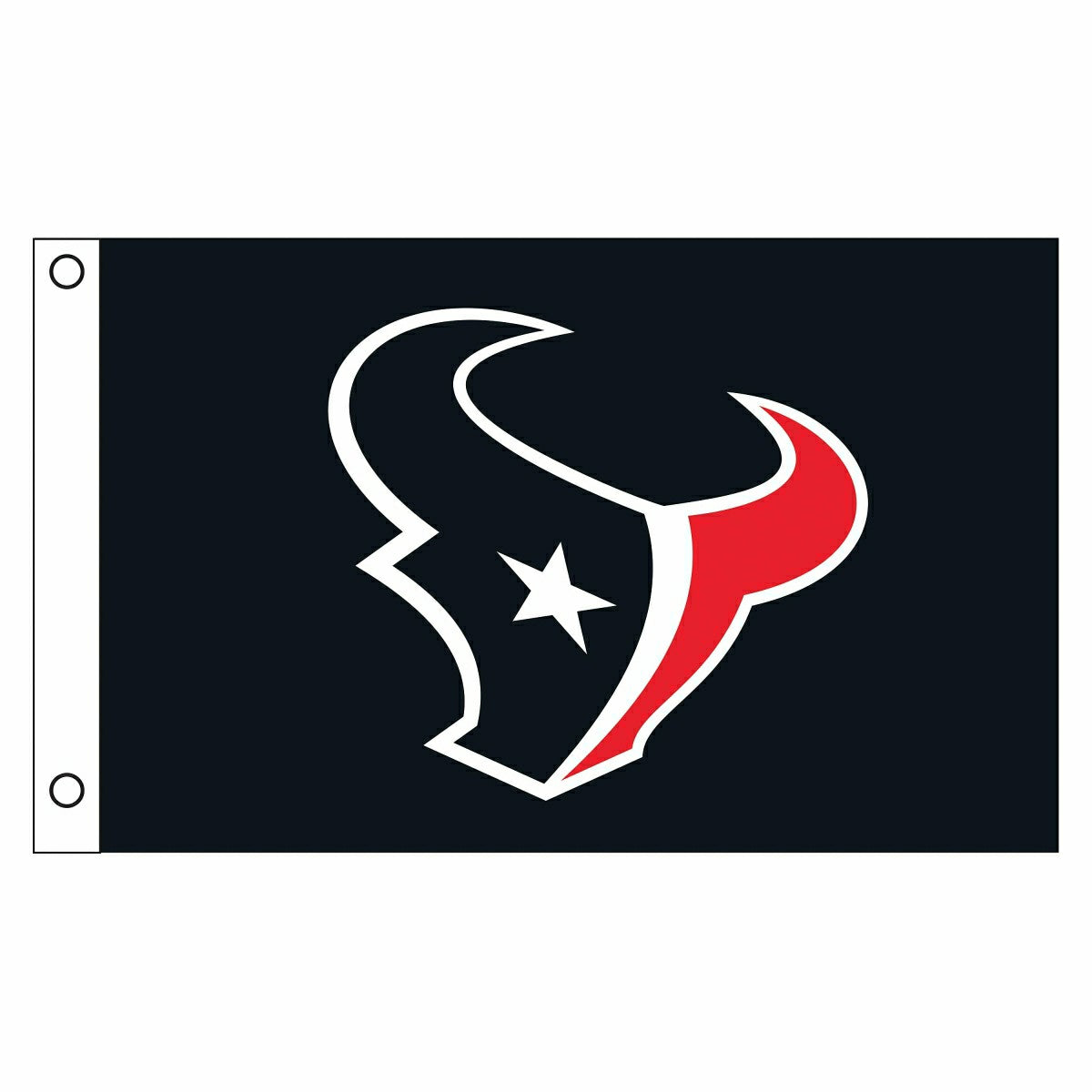 Houston Texans Single Sided Flag w/ 2 Grommets, 3'x5', NFL, Home